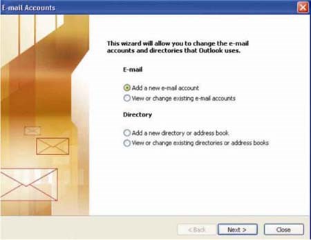 راهنمای ایمیل پست الکترونیکی بر روی Microsoft Outlook 2003